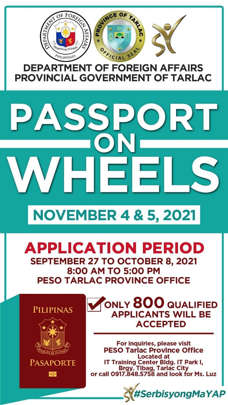PASSPORT ON WHEELS TARLAC CITY